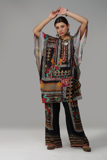 Sawariya Noir Garden Co-ord Set in Cotton Muslin