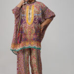 Sawariya Purple Blossom Co-ord Set in Pure Cotton