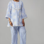 Serene Sky Blue Cot-Cotton Co-Ord Set – Rangreez Collection